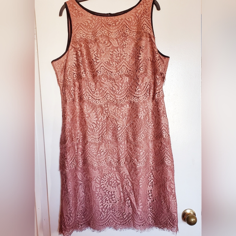 LOFT Lace Midi Dress - Dusty Rose
